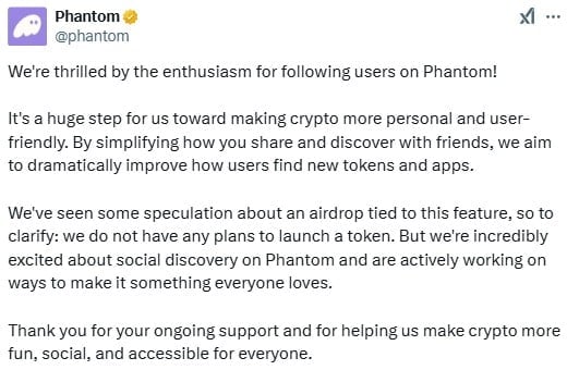 Phantom Wallet Confirm No Pans for Token or Airdrop