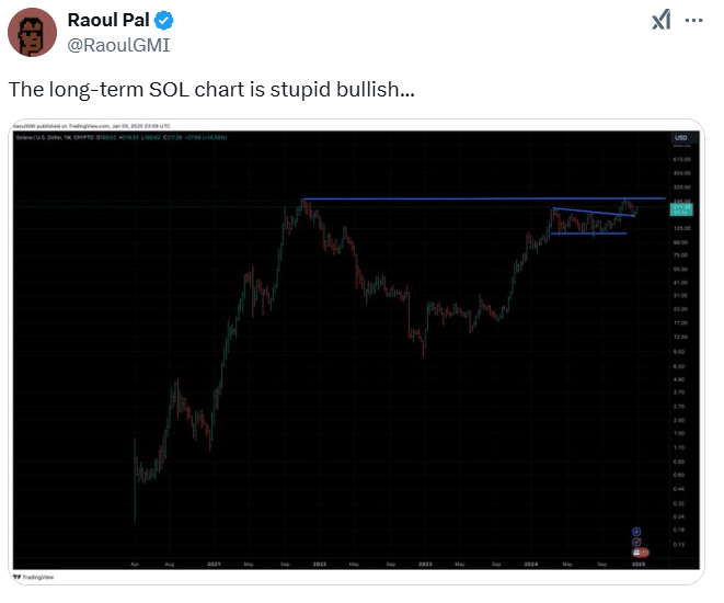 Raoul Pal Bullish on Solana